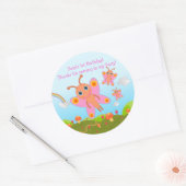 Butterfly Birthday Party bedankt voor jullie aanda Ronde Sticker (Envelop)