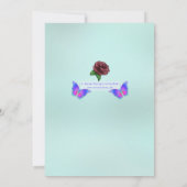 Butterfly Birthday Party Invitation Kaart (Achterkant)
