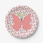 Butterfly Birthday Party Papieren Bordje (Voorkant)
