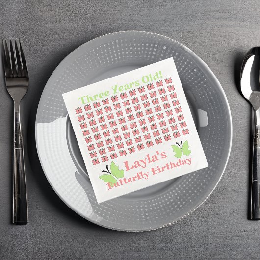 Butterfly Birthday Party Servet