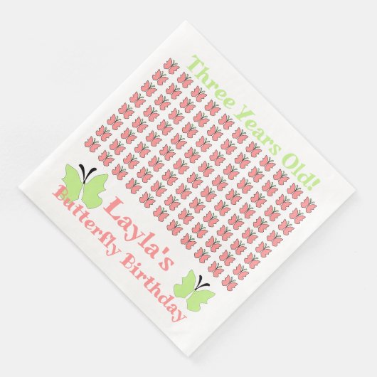 Butterfly Birthday Party Servet (Hoek)