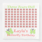 Butterfly Birthday Party Servet (Voorkant)