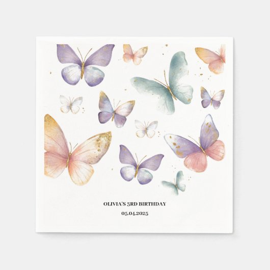 Butterfly Birthday Party Servet (Voorkant)