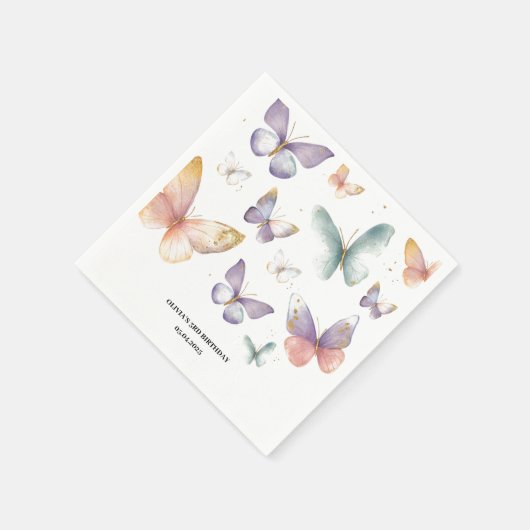 Butterfly Birthday Party Servet (Hoek)