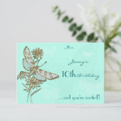 Butterfly Birthday RSVP-kaart Kaart (Staand voorkant)