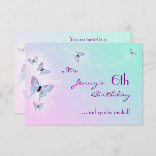 Butterfly Birthday RSVP-kaart Kaart
