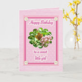 Butterfly Birthday Special Little Girl Kaart (Gele Bloem)