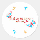 Butterfly Birthday Sticker (Voorkant)