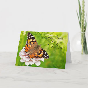 Butterfly Birthday Wishes Card Kaart