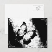 Butterfly Black en White Briefkaart (Voorkant / Achterkant)