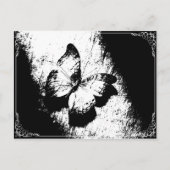 Butterfly Black en White Briefkaart (Voorkant)