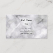 Butterfly Black en White Elegant Marble Visitekaartje (Achterkant)