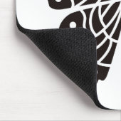 Butterfly Black en White Muismat (Hoek)