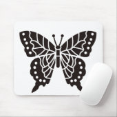 Butterfly Black en White Muismat (Met muis)