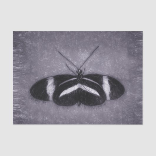 Butterfly Black Paars  Victoriaans ontkoppeling Tissuepapier (Voorkant)