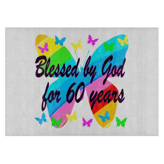 BUTTERFLY BLESSED MET GOD 60TH BIRTHDAY-ONTWERP SNIJPLANK (Voorkant)