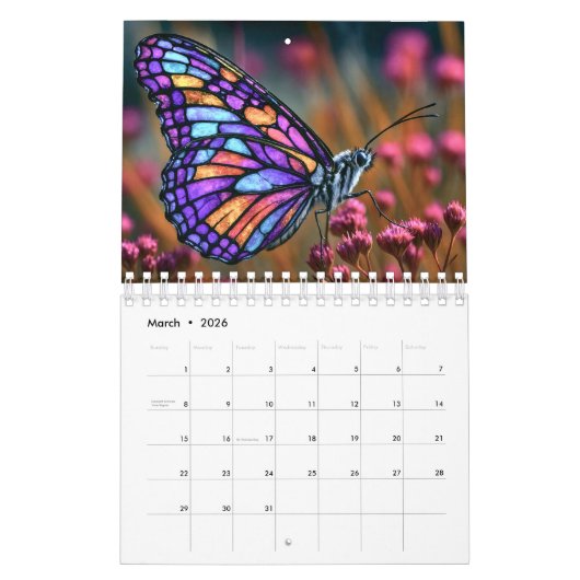 Butterfly Bliss Calendar 2026 Kalender (Mar 2026)