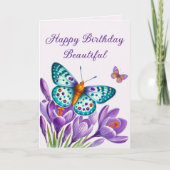 Butterfly Bliss onder de bloemen Kaart (Voorkant)