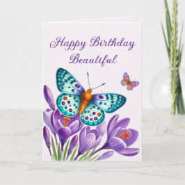 Butterfly Bliss onder de bloemen Kaart