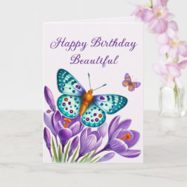 Butterfly Bliss onder de bloemen Kaart