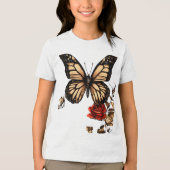 Butterfly Bliss Pastel Paradise Tri-Blend Shirt (Voorkant)