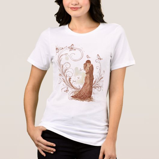 Butterfly Bliss Romantisch T-shirt (Voorkant)