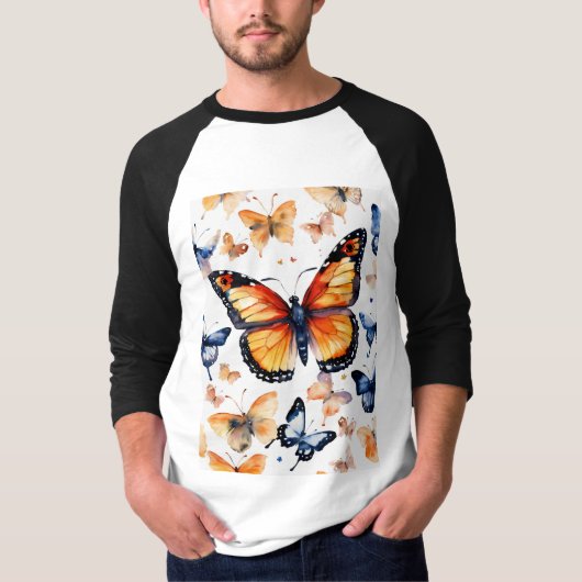 Butterfly Bliss" Unisex T-shirt: Omarm elegantie m T-shirt (Voorkant)