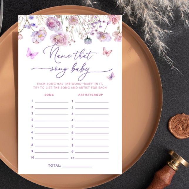 Butterfly Bloemen Naam Dat Song Baby shower Spel (Creator heeft geüpload)