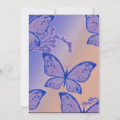 Butterfly-bloesems - aanpasbare sjabloon kaart (Achterkant)