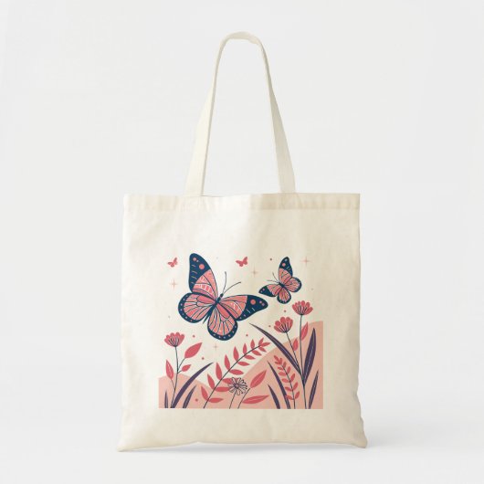Butterfly Bloom Esthetisch – Dromerig Ontwerp Tote Bag (Voorkant)