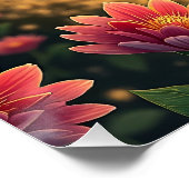 Butterfly Bloom - grillige fee in een tuin Perfect Poster (Hoek)