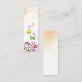 Butterfly Bloom Spring Mini Bladwijzer Belkaart Contactkaartje