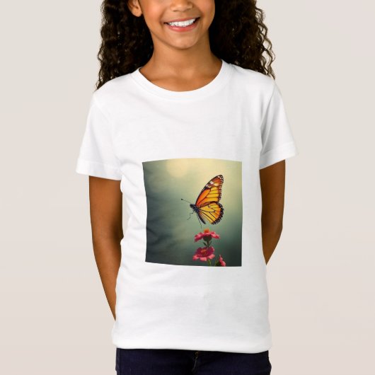 Butterfly & Blooms Graphic T-shirt (Voorkant)