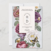 Butterfly Blooms Huwelijk Moderne Bloemen Zomer Kaart (Voorkant)