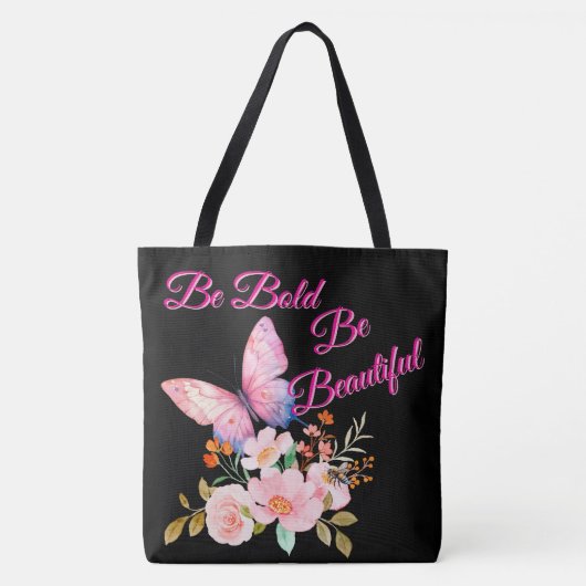 Butterfly & Blooms Nature Tote Bag (Voorkant)