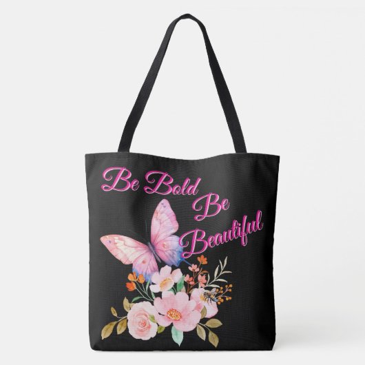 Butterfly & Blooms Nature Tote Bag (Achterkant)