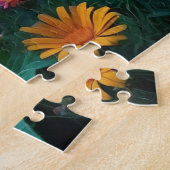 Butterfly Blossom Haven – Levendige Bloemenharmoni Legpuzzel (Zijkant)