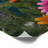 Butterfly Blossom Haven – Levendige Bloemenharmoni Poster (Hoek)