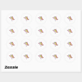 Butterfly Blossom Heart Ronde Sticker (Vel)
