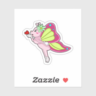 Butterfly Blossom Heart Sticker