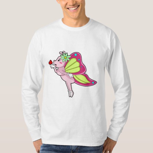 Butterfly Blossom Heart T-shirt (Voorkant)