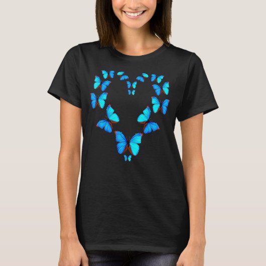Butterfly Blue Butterflies Morpho 1 T-shirt (Voorkant)