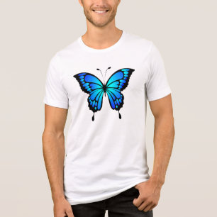 Butterfly Blue Insect Illustratie-20284 Tri-Blend Shirt