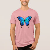 Butterfly Blue Insect Illustratie-20284 Tri-Blend Shirt (Voorkant)