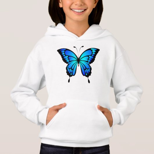 Butterfly Blue Insect Illustration-20284 T-shirt (Voorkant)