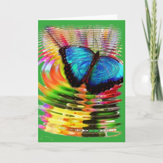 Butterfly Blue is een kaart die niet gebrand is (Voorkant)