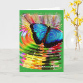 Butterfly Blue is een kaart die niet gebrand is (Gele Bloem)