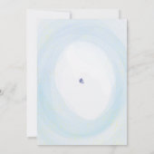 Butterfly Blue Tender Waterverf Baby Boy Shower Kaart (Achterkant)