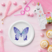 Butterfly Blue Waterverf Butterflies Wedding Papieren Bordje (Feest)