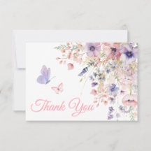 Butterfly Blush Pink Purple Wildflower